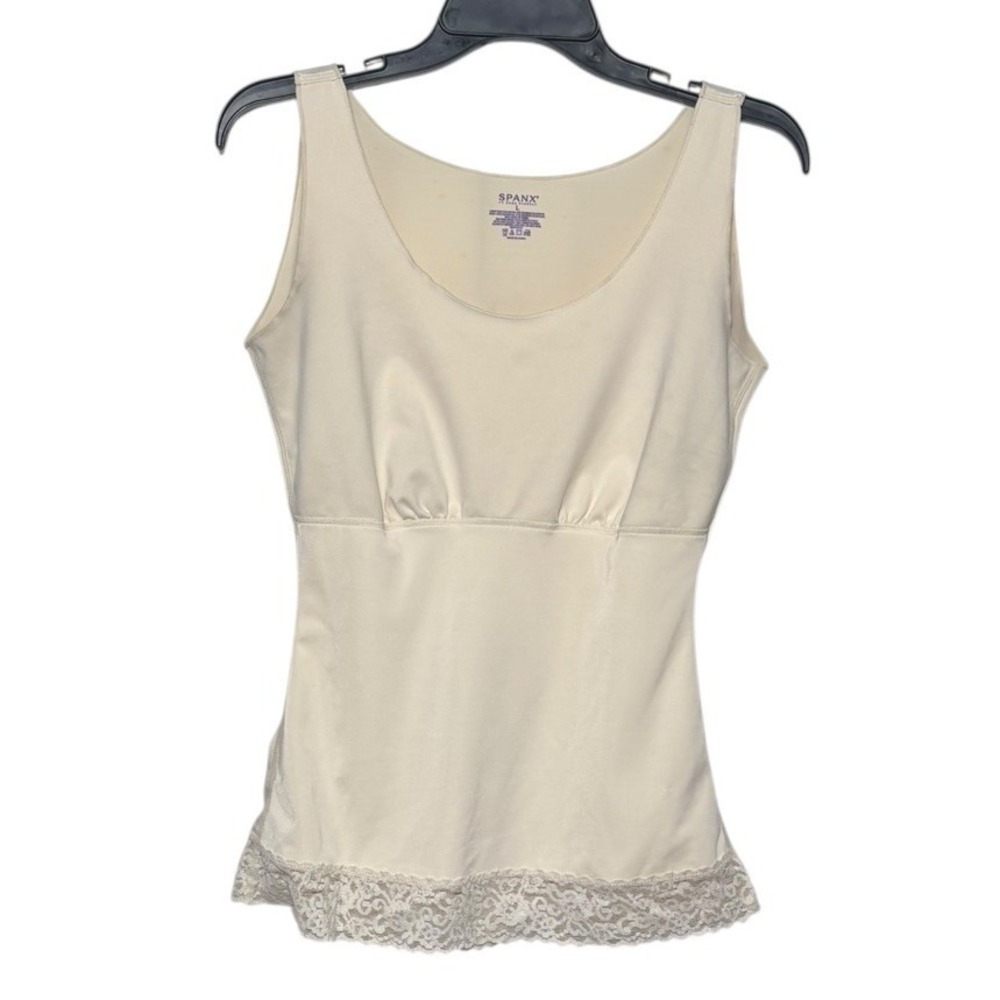 Spanx Shapewear Camisole Nude Women's Size Large Lace Trim